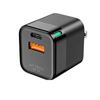 CARGADOR DE PARED ACTECK ENERGON PRIME CP20W / 20W / 1X USB-C - 1X USB A / NEGRO / AC-935555 CARGADOR DE PARED ACTECK ENERGON PRIME CP20W / 20W / 1X USB-C - 1X USB A / NEGRO / AC-935555